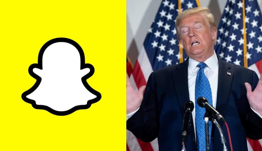 Snap removed Donald Trump's account